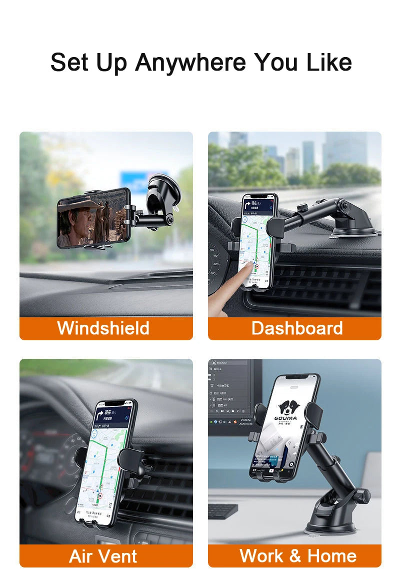 Suporte para Celular de Carro com Rotação 360°